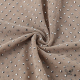 Nude See-Through Mesh Rhinestones Long Sleeve Top