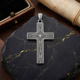 Octagonal Star Pattern Stainless Steel Cross Pendant