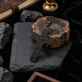 Octagonal Star Pattern Stainless Steel Cross Pendant