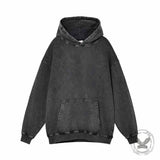 Ad Astra Per Mortem Skull Graphic Vintage Washed Hoodie | Gthic.com