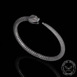 Ouroboros Symbol Sterling Silver Snake Bracelet | Gthic.com