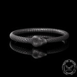 Ouroboros Symbol Sterling Silver Snake Bracelet | Gthic.com