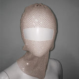 Personalized Fishnet Rhinestone Elastic Cycling Mask | Gthic.com