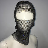 Personalized Fishnet Rhinestone Elastic Cycling Mask | Gthic.com