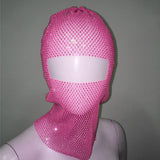 Personalized Fishnet Rhinestone Elastic Cycling Mask | Gthic.com