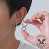 Personalized Infinity Snake Stainless Steel Earrings 03 | Gthic.com