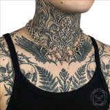 Personalized Studded Ring Stainless Steel Clavicle Necklace | Gthic.com