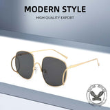 Personalized Versatile Double-Bridge PC Sunglasses
