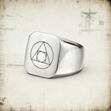 Philosopher Stone Stainless Steel Occultism Ring | Gthic.com