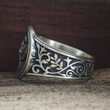 Phoenix Vine Pattern Sterling Silver Ring
