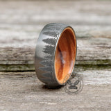 Pine Forest Titanium Wood Ring | Gthic.com