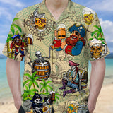 Pirate Drinking Beer Acrylic Hawaiian Shirt | Gthic.com
