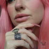 Poker Spades Stainless Steel Biker Ring