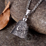 Polished Wing Wheel Biking Lucky Bell Stainless Steel Pendant