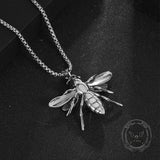 Punk Bee Stainless Steel Insect Pendant