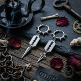Punk Blade Spike Stainless Steel Stud Earrings