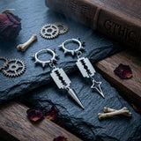 Punk Blade Spike Stainless Steel Stud Earrings