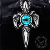 Punk Blue Horus Eye Stainless Steel Pendant | Gthic.com