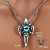 Punk Blue Horus Eye Stainless Steel Pendant