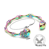 Punk Bones Joints Stainless Steel Skull Open Bracelet
