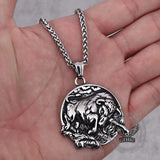 Punk Bull Charging Stainless Steel Animal Pendant | Gthic.com