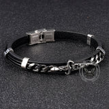 Punk Carved Totem PU Leather Bracelet