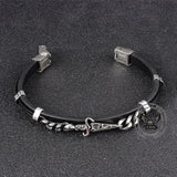 Punk Carved Totem PU Leather Bracelet
