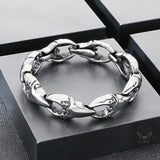 Punk Crab Claw Interlocking Stainless Steel Bracelet