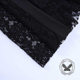 Punk Cross Decoration High-Rise Lace Hollow Flared Pants
