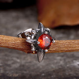 Punk Cross Gemstone Stainless Steel Earrings | Gthic.com