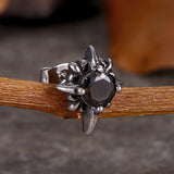 Punk Cross Gemstone Stainless Steel Earrings | Gthic.com