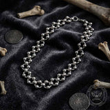 Punk Cutout Bead Stainless Steel Clavicle Necklace