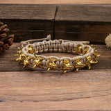 Punk Dark Alloy Dragon Adjustable Braided Bracelet