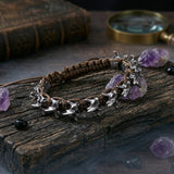 Punk Dark Alloy Dragon Adjustable Braided Bracelet | Gthic.com