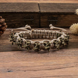 Punk Dark Alloy Dragon Adjustable Braided Bracelet