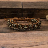 Punk Dark Alloy Dragon Adjustable Braided Bracelet