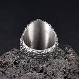 Punk Dense Skull Tiger Eye Stone Stainless Steel Ring