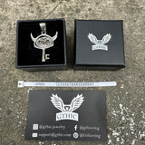 Punk Devil Key Stainless Steel Pendant
