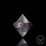 Punk Diamond-Shaped Shield Star Sterling Silver Ring