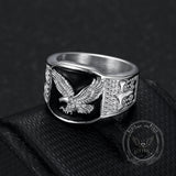 Punk Domineering Eagle Stainless Steel Ring | Gthic.com