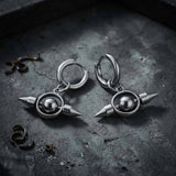 Punk Double-Pointed Spike Stainless Steel Earrings | Gthic.com