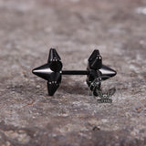 Punk Double-Sided Spiked Stainless Steel Earrings