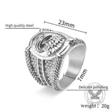 Punk Eagle Claw Full Diamond Stainless Steel Ring | Gthic.com