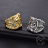 Punk Eagle Claw Full Diamond Stainless Steel Ring | Gthic.com