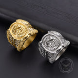 Punk Eagle Claw Full Diamond Stainless Steel Ring | Gthic.com