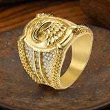 Punk Eagle Claw Full Diamond Stainless Steel Ring | Gthic.com