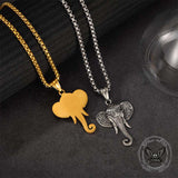 Pendente in acciaio inossidabile con teschio cornuto