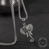 Pendente in acciaio inossidabile con teschio cornuto