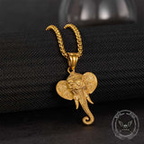 Pendente in acciaio inossidabile con teschio cornuto