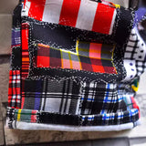 Punk Fashionable Plaid Print Patchwork Shorts | Gthic.com